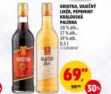 Likér Griotka Královská palírna