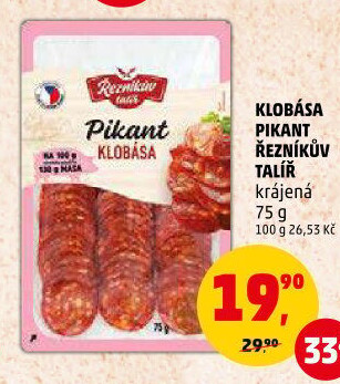 Pikantní klobása Řezníkův talíř