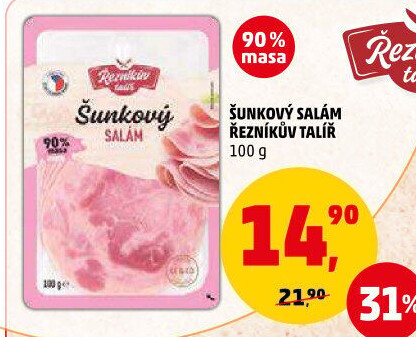 Salám šunkový Řezníkův talíř