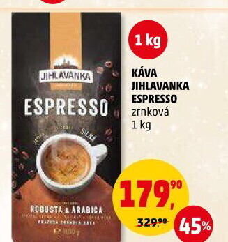 Zrnková káva Jihlavanka Espresso