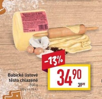 Babické listové těsto chlazené