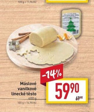 Máslové vanilkové linecké těsto