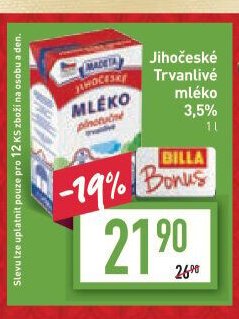 Jihočeské Trvanlivé mléko