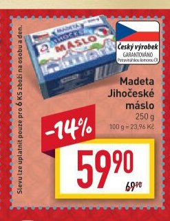 Madeta Jihočeské máslo