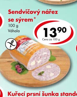 Sendvičový nářez se sýrem*
