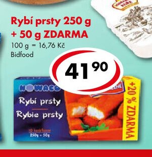 Rybí prsty 250 g + 50 g ZDARMA
