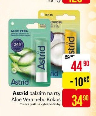 Astrid balzám na rty Aloe Vera nebo Kokos