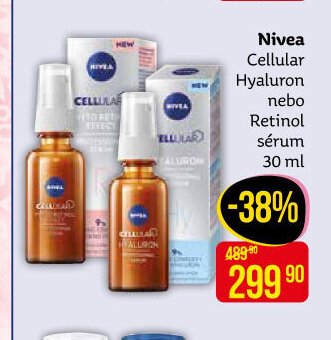 Nivea Cellular Hyaluron nebo Retinol sérum 30 ml