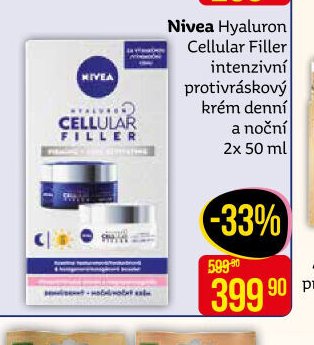 Nivea Hyaluron Cellular Filler intenzivní protivráskový krém denní a noční 2x 50 ml
