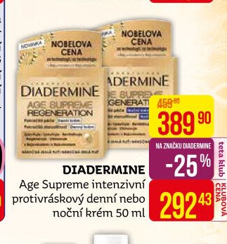 DIADERMINE Age Supreme intenzivní protivráskový denní nebo noční krém 50 ml