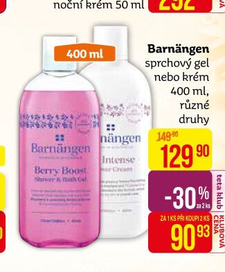 Barnängen sprchový gel nebo krém 400 ml, různé druhy