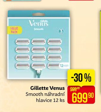 Gillette Venus Smooth náhradní hlavice 12 ks