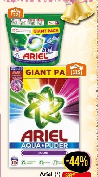 Ariel (*) prášek 115 dávek, kapsle 72/60 dávek