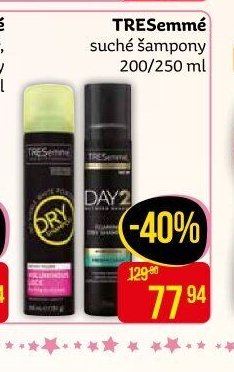 TREsemmé suché šampony 200/250 ml
