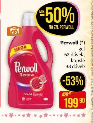 Perwoll (*) gel 62 dávek, kapsle 38 dávek