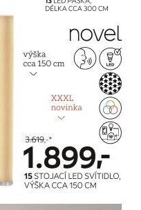 15 STOJACÍ LED SVÍTIDLO, VÝŠKA CCA 150 CM