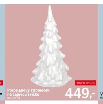 Porcelánový stromeček na čajovou svíčku