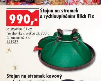 Stojan na stromek s rychloupínáním Klick Fix - UNI HOBBY akcniletaky.com