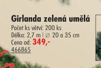 Girlanda zelená umělá - UNI HOBBY akcniletaky.com