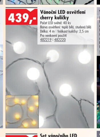 Vánoční LED osvětlení cherry kuličky - UNI HOBBY akcniletaky.com