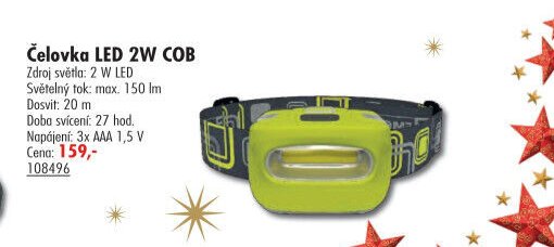 Čelovka LED 2W COB - UNI HOBBY akcniletaky.com