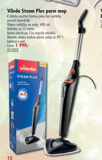 Vileda Steam Plus parní mop - UNI HOBBY akcniletaky.com