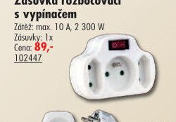 Zásuvka rozbočovací s vypínačem - UNI HOBBY akcniletaky.com