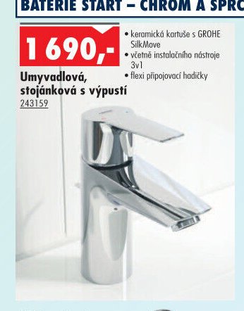 Umyvadlová stojánková baterie s výpustí - UNI HOBBY akcniletaky.com