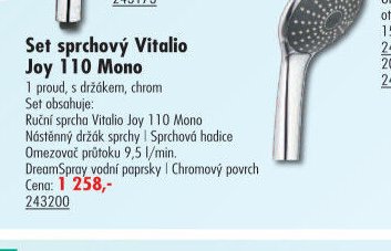 Set sprchový Vitalio Joy 110 Mono - UNI HOBBY akcniletaky.com
