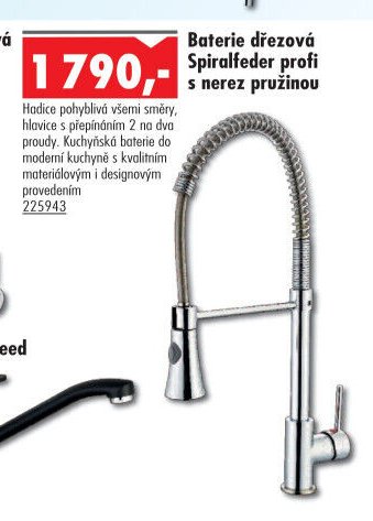 Baterie dřezová Spiralfeder profi s nerez pružinou - UNI HOBBY akcniletaky.com
