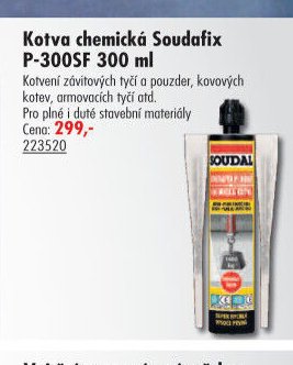 Kotva chemická Soudafix P-300SF 300 ml - UNI HOBBY akcniletaky.com