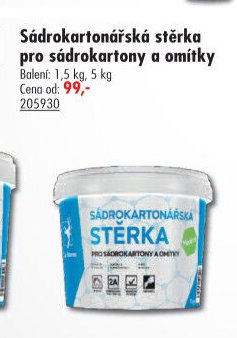 Sádrokartonářská stěrka pro sádrokartony a omítky - UNI HOBBY akcniletaky.com
