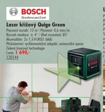 Laser křížový Quigo Green - UNI HOBBY akcniletaky.com