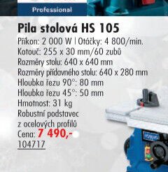 Pila stolová HS 105 - UNI HOBBY akcniletaky.com