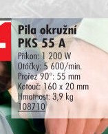 Pila okružní PKS 55 A - UNI HOBBY akcniletaky.com
