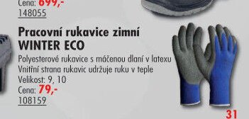 Pracovní rukavice zimní WINTER ECO - UNI HOBBY akcniletaky.com
