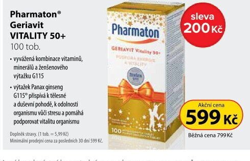 Pharmaton Geriavit VITALITY 50+ 100 tbl.