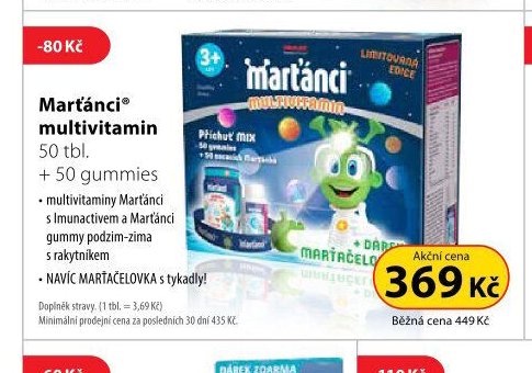 Marťánci multivitamin 50 tbl. + 50 gummies