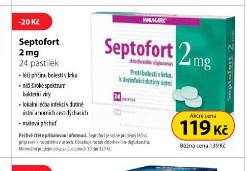 Septofort 2 mg 24 pastilek