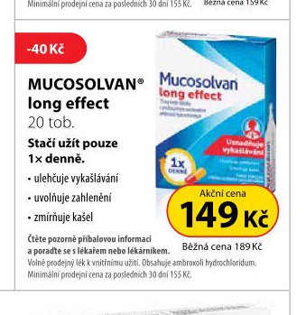 MUCOSOLVAN long effect 20 tob.
