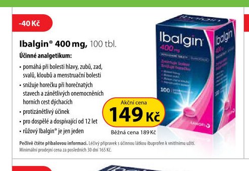 Ibalgin 400 mg, 100 tbl.