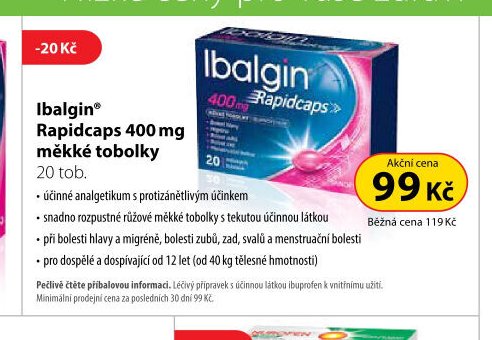 Ibalgin Rapidcaps 400 mg měkké tobolky 20 tob.