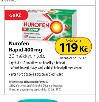 Nurofen Rapid 400 mg 30 měkkých tob.