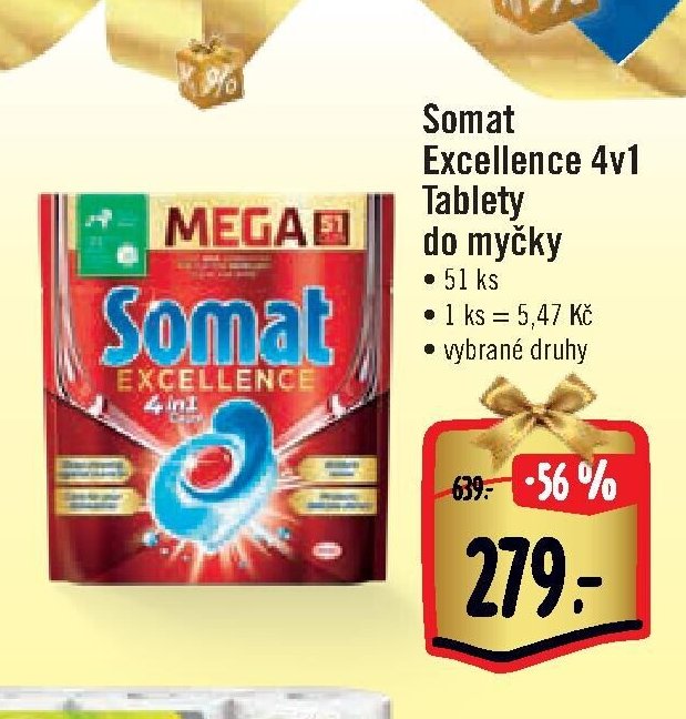 Somat Excellence 4v1 Tablety do myčky