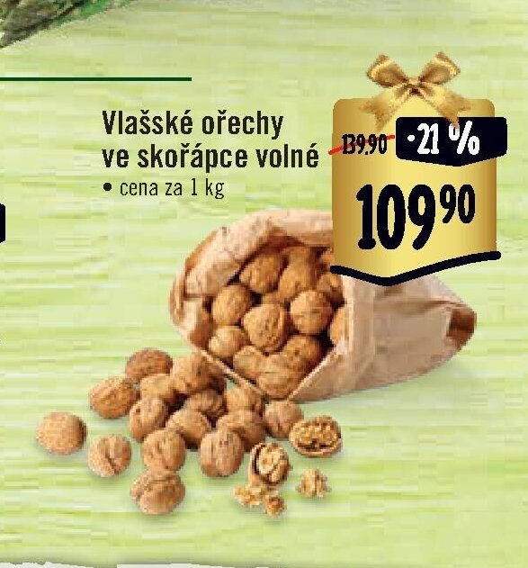 Vlašské ořechy ve skořápce volné