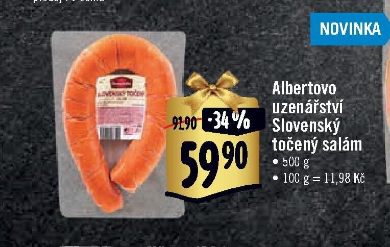 Albertovo uzenářství Slovenský točený salám