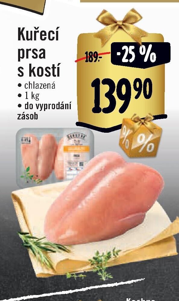 Kuřecí prsa s kostí