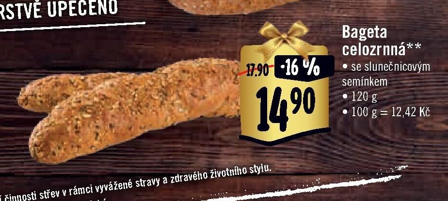 Bageta celozrnná
