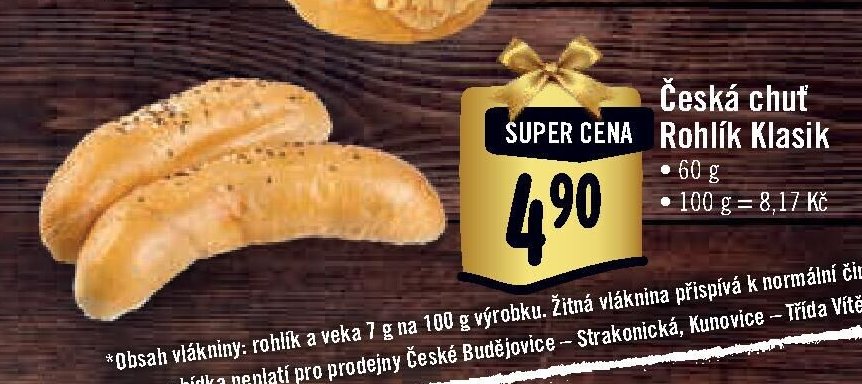 Česká chuť Rohlík Klasik