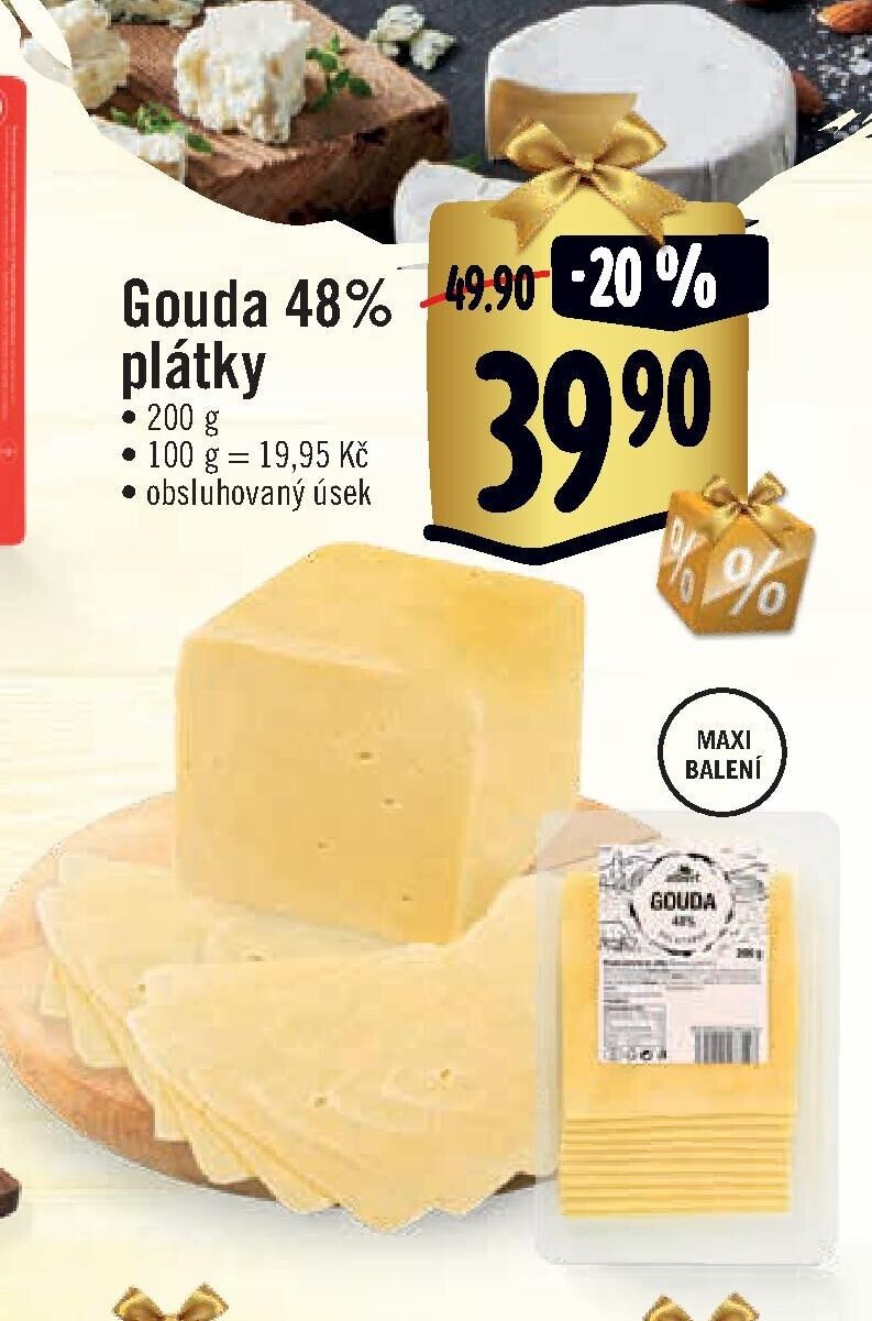 Gouda 48% plátky